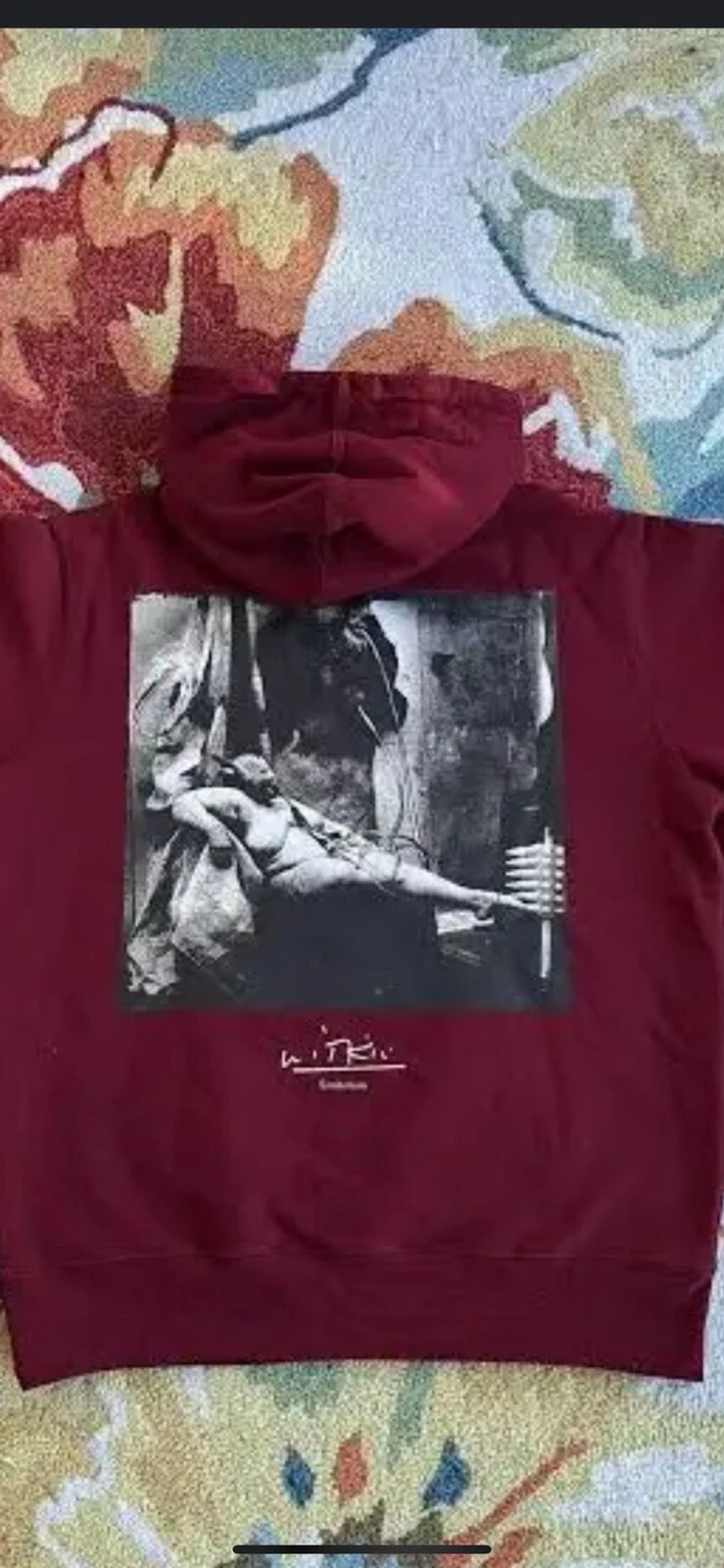 Sweat à capuche Supreme x Joel Peter Witkin coloris Cardinal « Sanitarium » taille L 