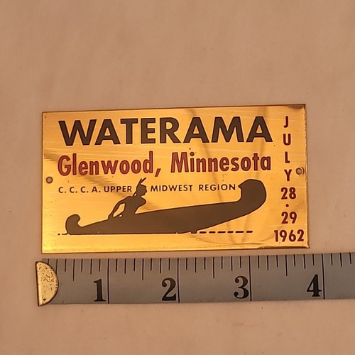 1962 Waterama Glenwood Minnesota Metallplakette Upper Midwest Region 28.-29. Juli - Bild 3 von 5