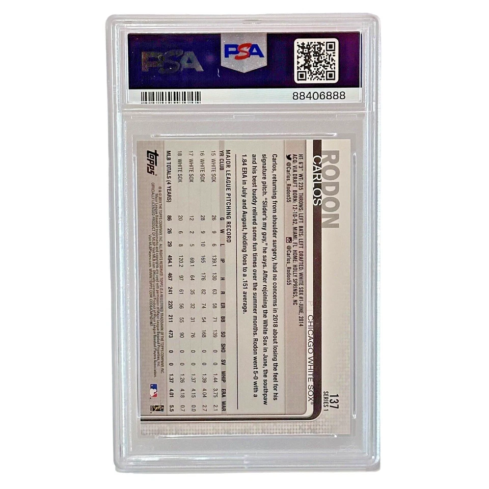 CARLOS RODON 2019 Topps #137 High-5 Dugout Photo Image Variation Short Print SP - Image 3 of 4