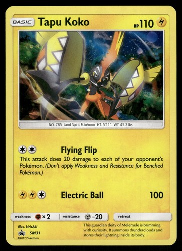 Tapu Koko Holo SM31 SM Promos Pokemon Karte - Bild 1 von 2