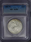 1867-S Seated Liberty Half Dollar 50c ICG AU53