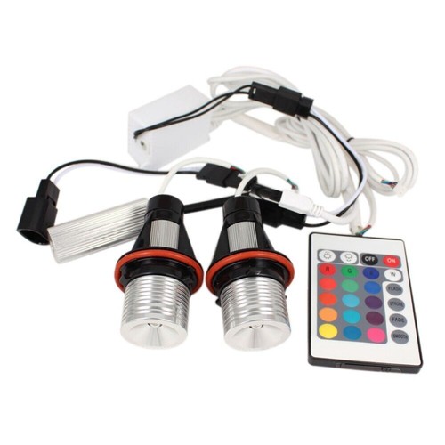 2x RGB LED Angel Eyes Halo Headlight Bulbs W/ Remote For BMW E39 E53 E60 E63 E64 - Picture 6 of 11