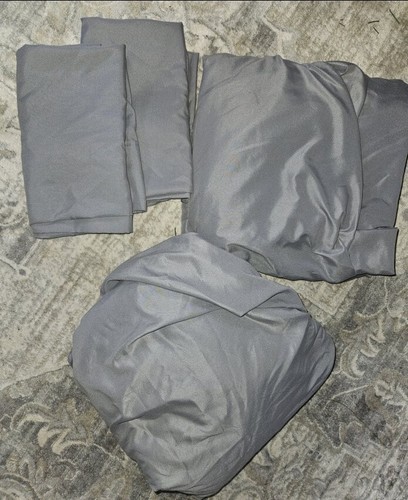 6 Piece Lightweight Super Soft Easy Care Microfiber Sheet Set Dark Gray KING - Picture 7 of 9