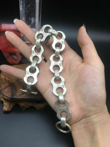 Asiatisches altes Miao Silber Handguss Coole Statue Armband Juwel Geschenk - Bild 5 von 6