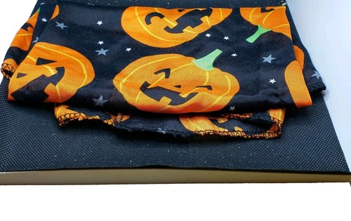 Orange Pumpkin Jack O Lantern Bandanna Double-Sided Costume Accessory 20x20 New - Picture 2 of 2