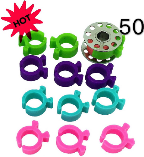 PeavyTailor 50 Pcs Bobbin Holders Clamps Bobbin Buddies Great for Sewing - Afbeelding 1 van 7