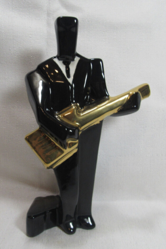 Seis figuras de músicos de jazz de jazz de oro negro de estilo cubista posmoderno sin marcar - Imagen 20 de 24