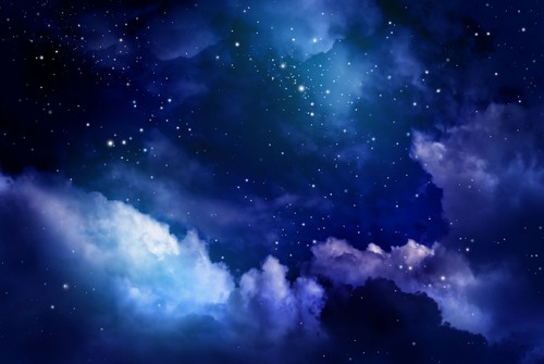 A1 | Blue Night Sky Poster Art Print 60 x 90cm 180gsm Stars Space Fun Gift #8745