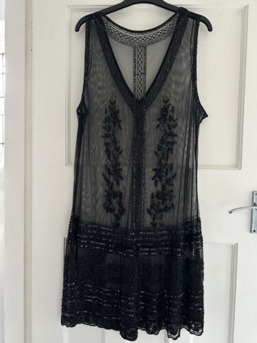 Ann Summers Black Heavily Beaded Dress To Suit Size 10/12 Party Occasion - Picture 3 of 8