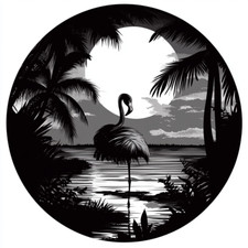 XXL18X18cm Autoaufkleber Transparenter Flamingo Wetterfester Vinyl sticker