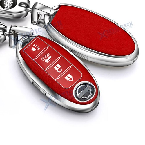Red Soft TPU Full Cover Keyless Key Fob Case Holder Skin For Nissan Infiniti - Bild 12 von 12