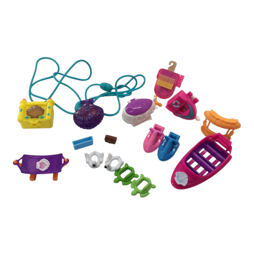 Polly Pocket Sirena Estilo y Piezas Brillantes SOLO Collares Anillos Accesorios