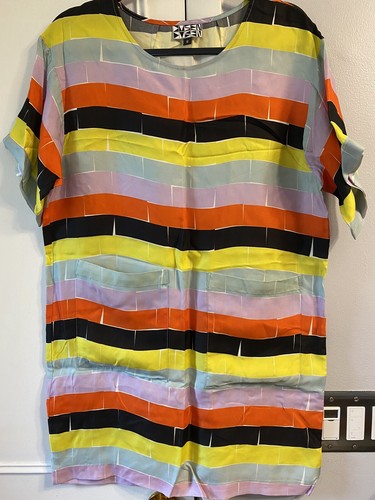 ANTHROPOLOGIE STRIPED TUNIC DRESS POCKETS DUSEN DU