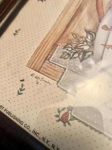 Taza de té y platillo vintage Demitasse arte enmarcado largo decoración cocina-comedor - Imagen 7 de 7