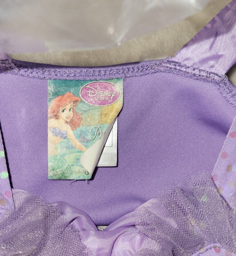 Disney Store Costume 4 XS Little Mermaid Ariel Sequin Dress Tiara Wand Lot - Picture 10 of 14