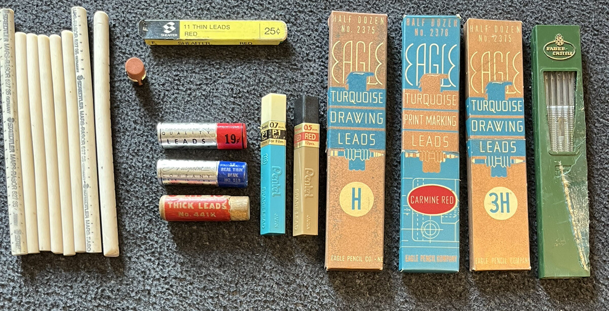 LOT OF MECHANICAL PENCIL LEADS & ERASERS PENTEL AUTOPOINT EAGLE