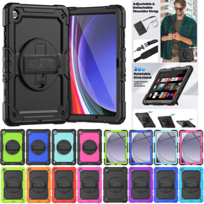 For Samsung Galaxy Tab A9 / A9 Plus Shockproof Screen Protector Case Cover Strap