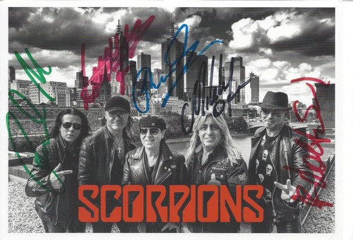 SCORPIONS-HARD ROCK-DEUTSCHLAND-TOLLE-AUTOGRAMMKARTE-RAR