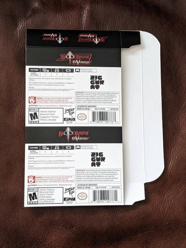 BLOODRAYNE 2 REVAMPED (LRG) - Nintendo Switch, Brand New - Image 2 of 2