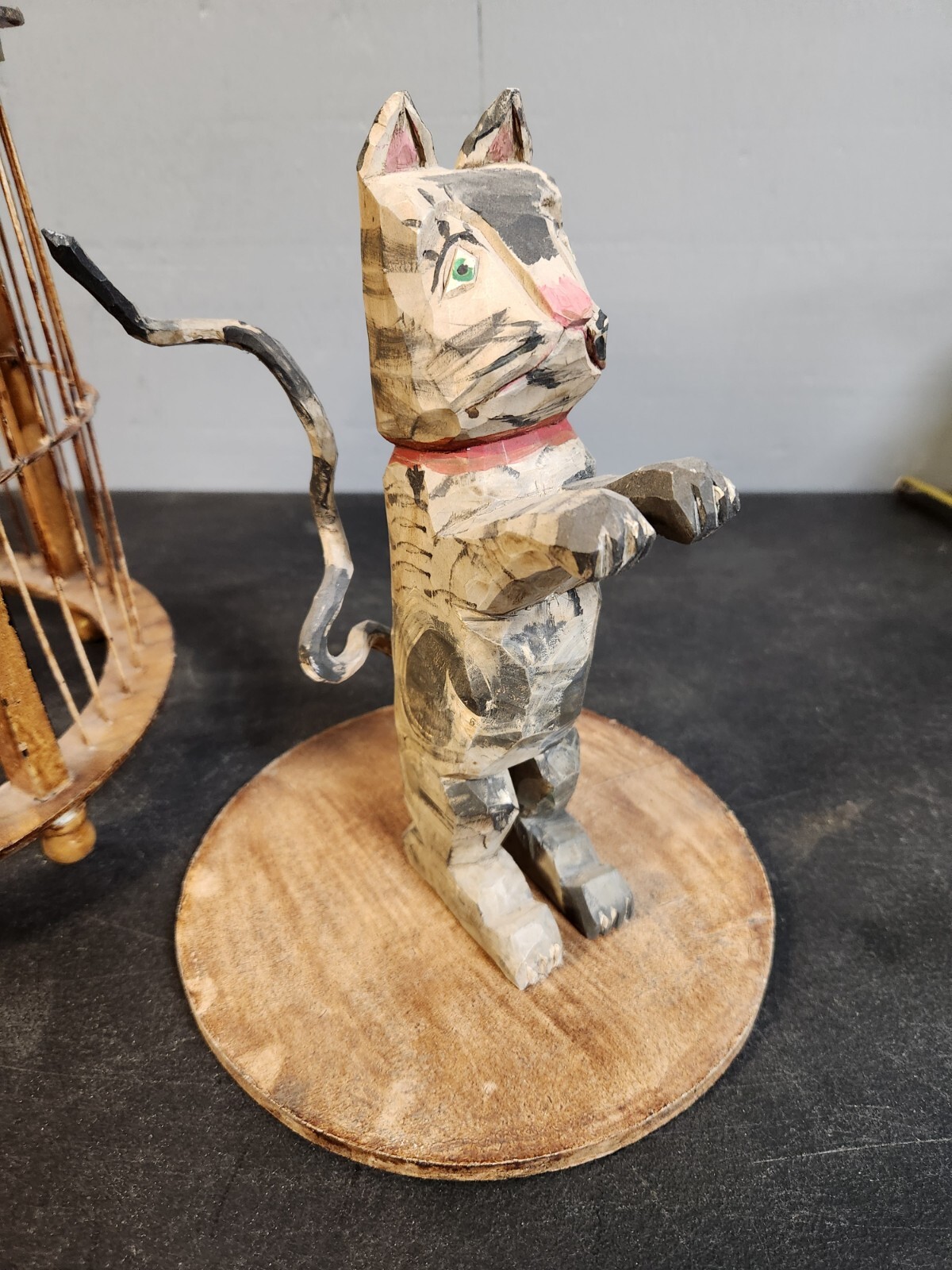 Timothy W. Strawser Folk Art, Cat in Bird Cage eBay