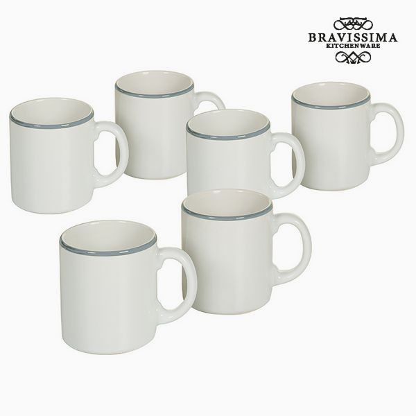 6 tasses vaisselle bianca blu (6 pcs) - 6 Mugs Convient aux lave-vaisselles et 6 tasses vaisselle bianca blu (6 pcs) - 6 Mugs Convient aux lave-vaisselles et