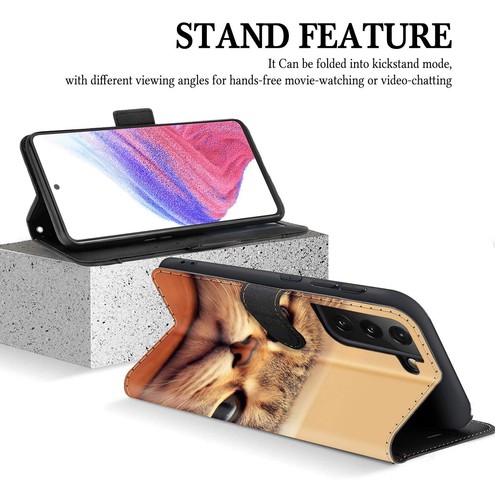 Flip Leather For Samsung Galaxy A13 A23 A53 A05S A15 Lovely Cat Phone Case Cover - Picture 31 of 67