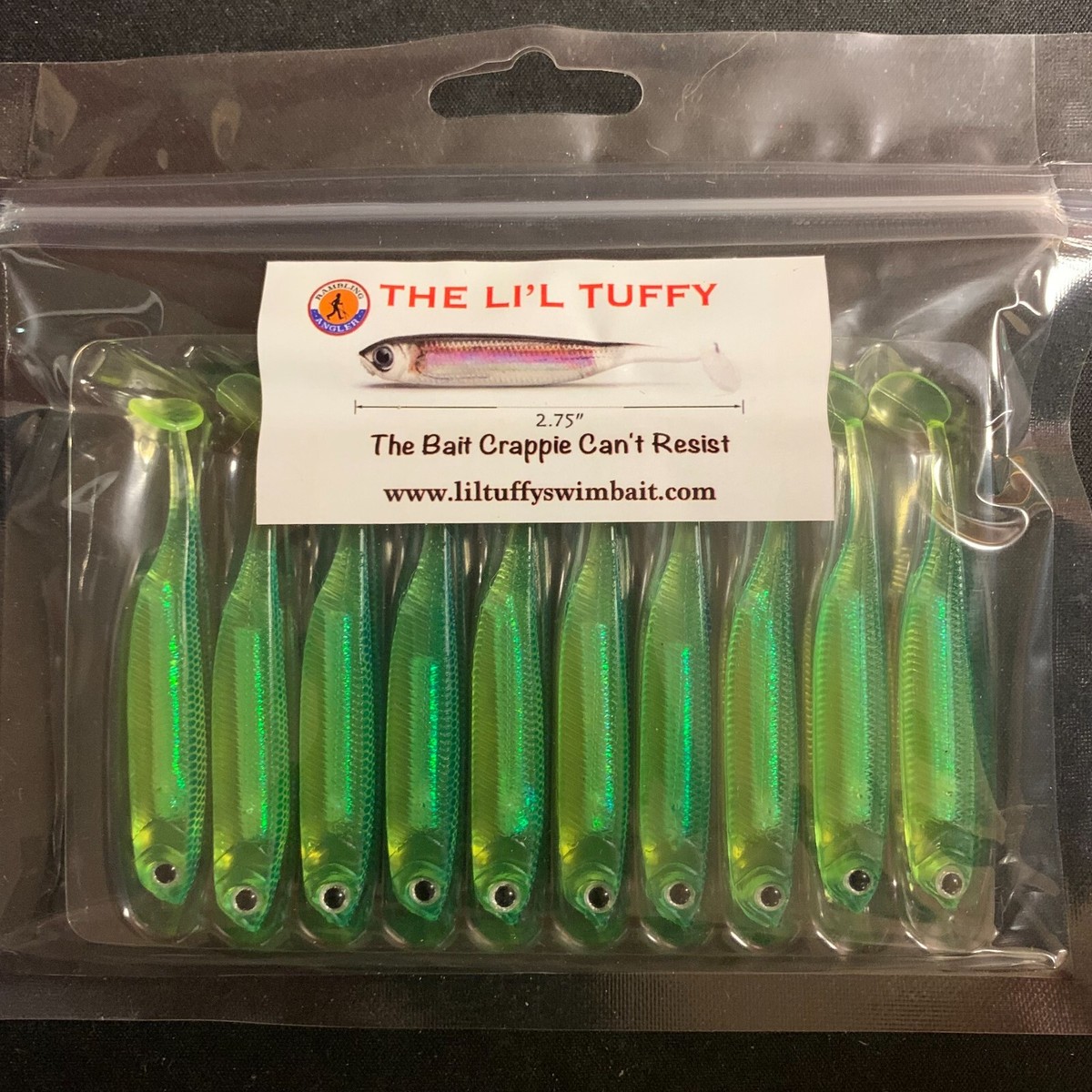 LiL TUFFY Swimbait Per Crappie: Esche In Plastica Morbida Con Tasca Degli Odori, 6 Pezzi Da 2.75''