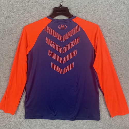 Under Armour Shirt Boys Extra Large Blue Cold Gear Loose Long Sleeve Youth - Picture 5 of 12