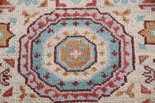 Runner Rug 3x8 ft.Geometric Kazak Oriental Hand-Knotted Hallway Wool Carpet - Picture 6 of 12