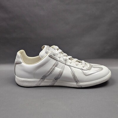 Maison Margiela Replica 22 Low GAT Mens Shoes 9 White Silver