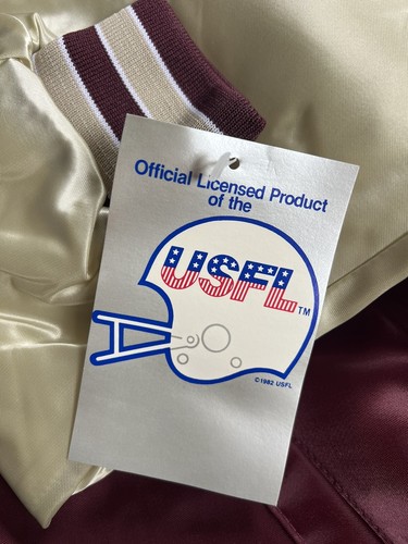 VTG 80’s Swingster USFL Michigan Panthers Men Medium Satin Jacket NOS UFL New - Picture 7 of 9