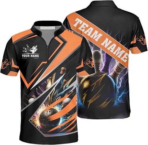 Personalisiertes 3D Bowling Trikot Shirt für Herren, Custom Team Bowling Uniform S-5XL - Bild 9 von 11