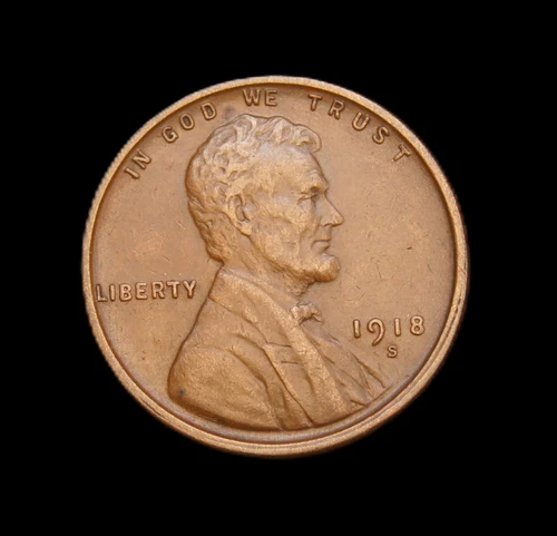 1918-S Lincoln Wheat Cent  AU
