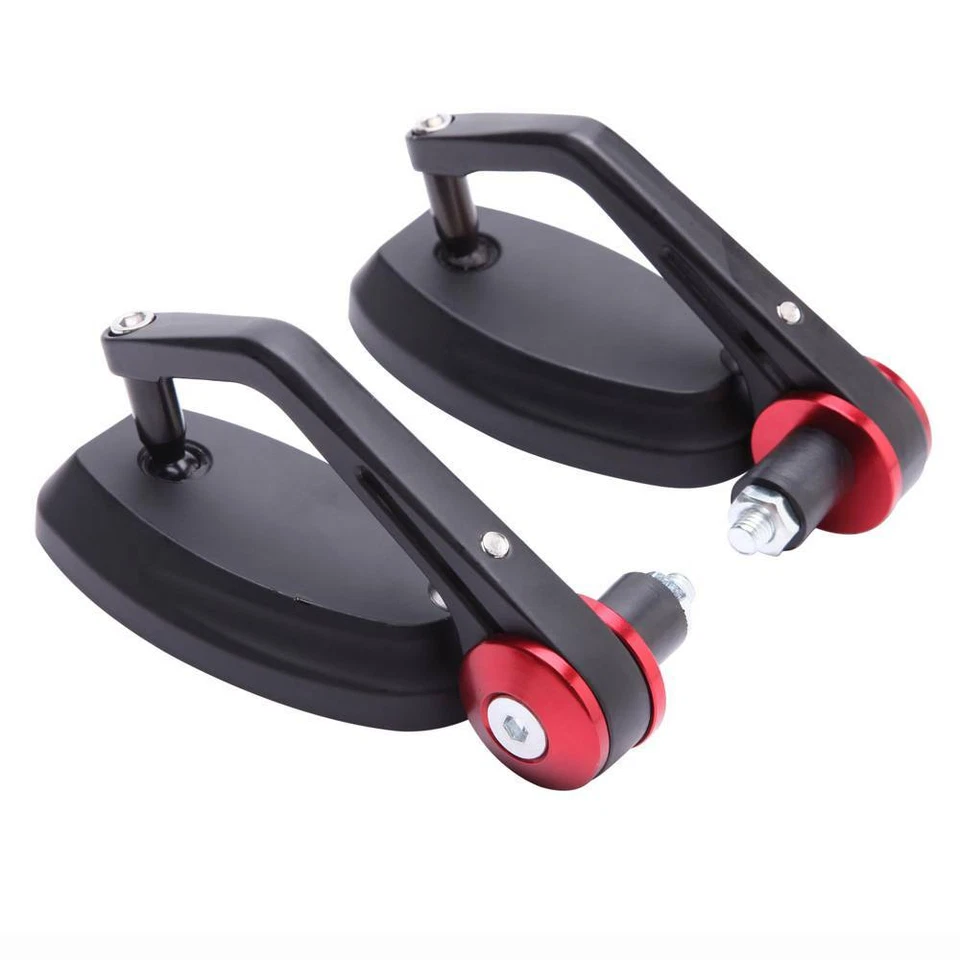 2x Universal 7/8" 22mm Bar End Mirrors Motorbike Motorcycle Anti-Glare Rearview - Image 4 of 4