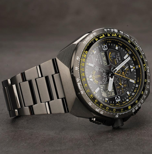 Reloj Citizen JY8127-59E Promaster Skyhawk esfera negra zafiro hora mundial - Imagen 2 de 5
