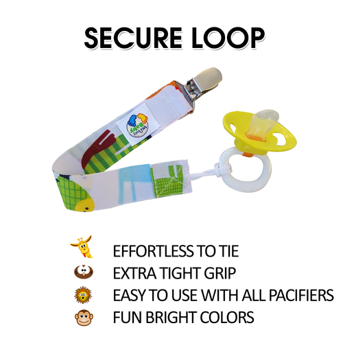 3 Pack Animal Pacifier Clips – Binky Soothie Holders Accessory for Boys & Girls - Picture 6 of 6