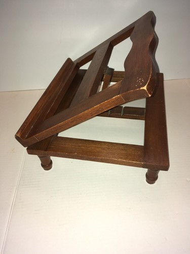 Vintage Oak Wood Lectern Rack Book Rest Portable Adjustable Desk Table Top - Picture 8 of 19