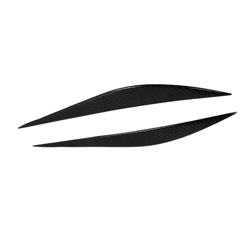 For BMW 3 Series 2013-19 Headlight Eyelid Eyebrow Cover Trim Carbon Fiber Black - Picture 4 of 12