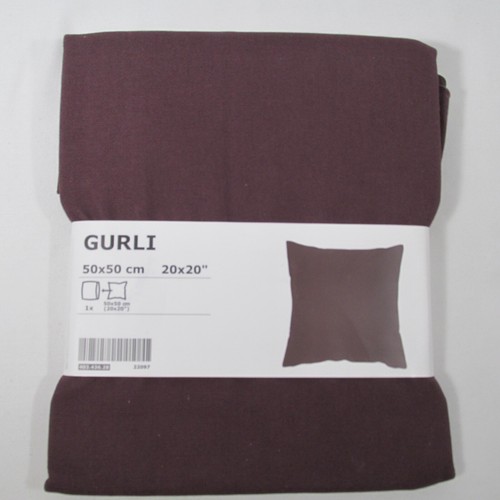 IKEA Gurli Maroon Red Cotton Canvas Pillow Cover 20"X20" NIP - Picture 1 of 6
