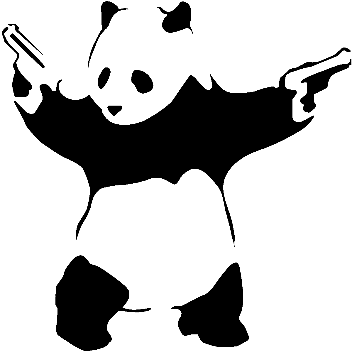 Banksy sticker panda weatherproof bumper vinyl decal