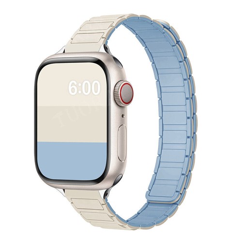Correa magnética de silicona para Apple Watch Series 9 8 7 6 5 4 Ultra 2 44/41/45/49 mm - Imagen 27 de 32