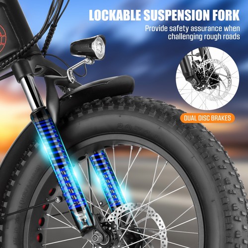 500W Electric Bike for Adult 20"/26'' Commuter Ebike 25MPH City Mountain Bicycle - Picture 68 of 75