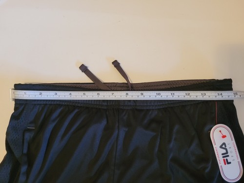 NWT Fila Boys Youth Ahtletic Shorts XL (18-20) Black w/Mesh & Gray Stripe at Leg - Picture 10 of 12