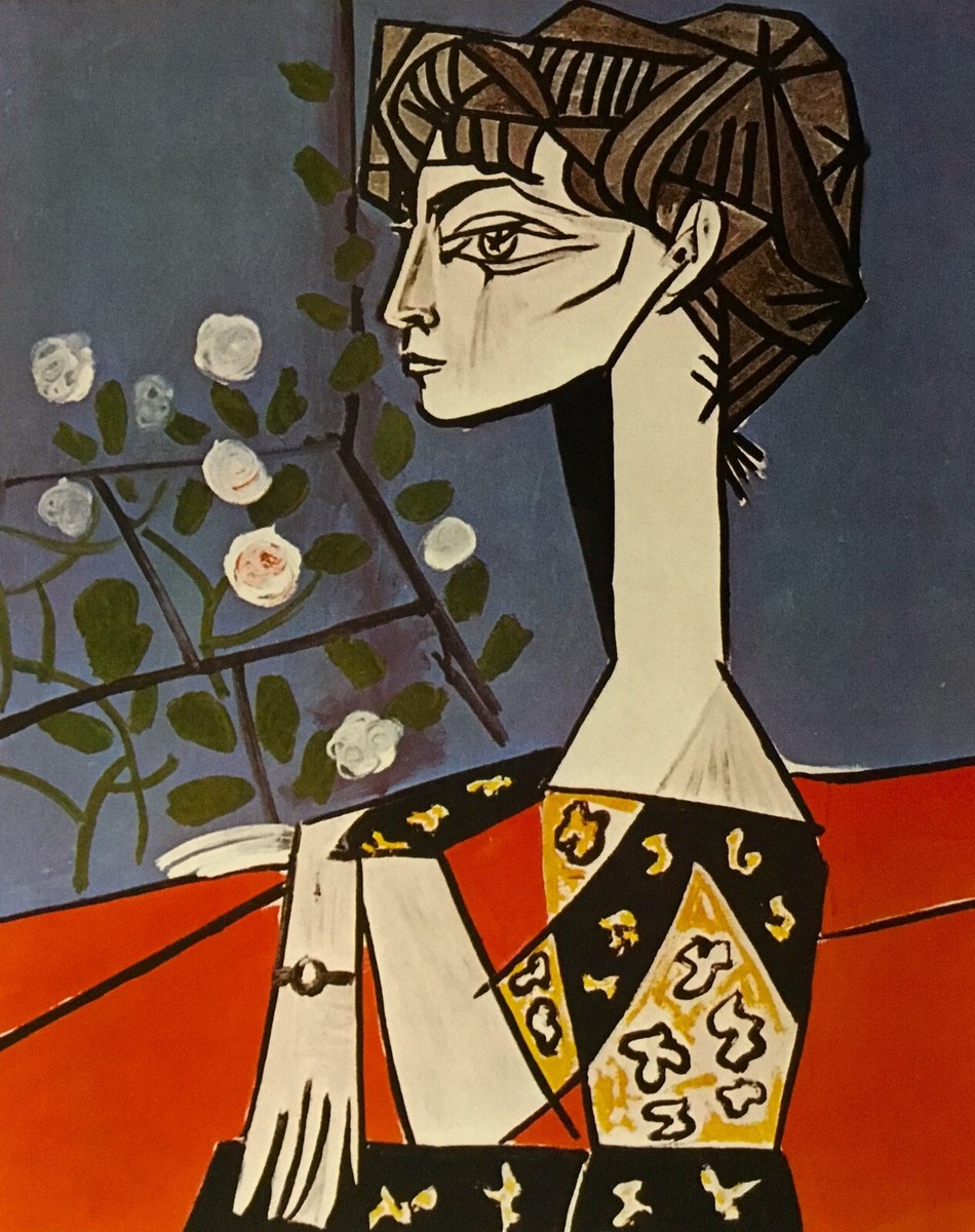 Pablo Picasso Jacqueline Aux Fleurs Custom Framed Print | eBay