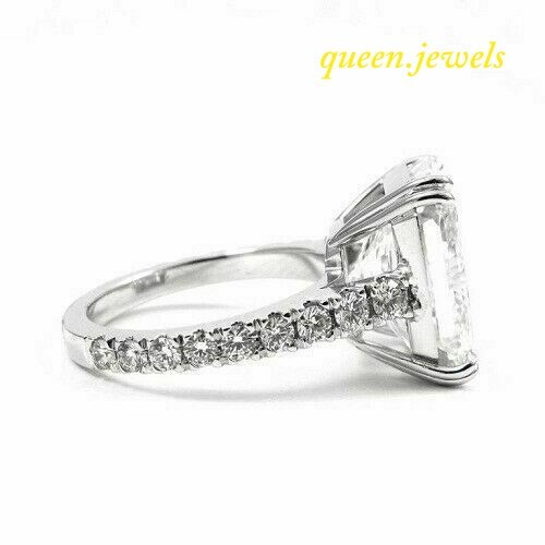 2.50CT Radiant Lab-Created Diamond Engagement Wedding Ring 14K White Gold Finish - Bild 3 von 6