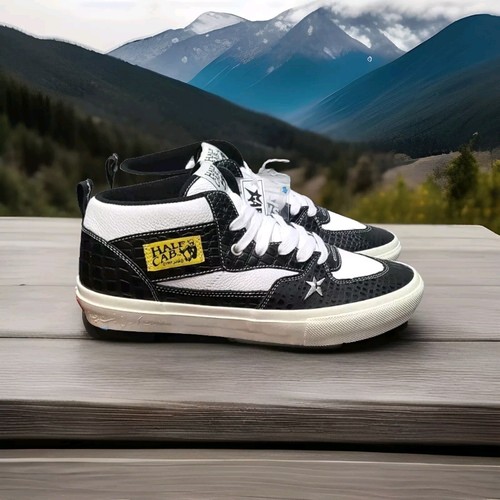 Vans x Carpet Company Skate Half Cab | Mens Sz 11 | Black Croc Embossed Leather