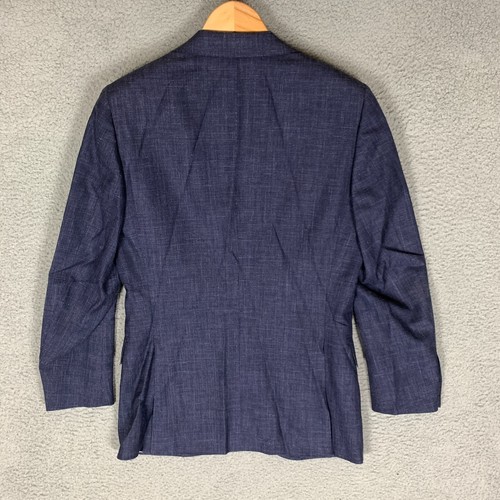 Suitsupply 3 Piece Suit US 36R Wool Silk Linen Blue Vitale Barberis Lazio FL - Picture 7 of 24