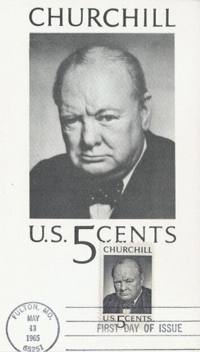 1264 5c Winston Churchill - 1st Philatelic Center Maxicard - Bild 1 von 2