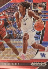 2020 Panini Prizm Draft Picks Basketball Base #14: Tyrese Maxey Ruby Wave