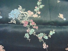 Slinky Poly Blend Fabric Asian Style Floral Print 1yd x 60"